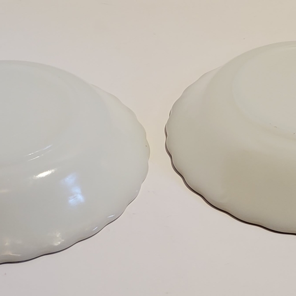 Set Of 2 Vintage Fire King Glass Golden Shell Soup/Salad Bowls | 22K Gold Trim - Picture 14 of 15